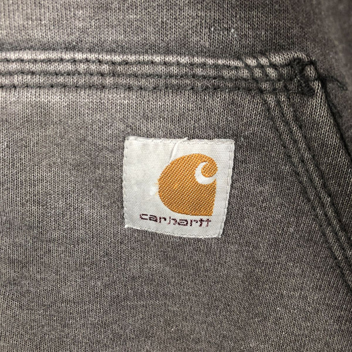 Carhartt Sweat Full Zip Hoodie Men's XL cotton gray type Vintage Second Hand