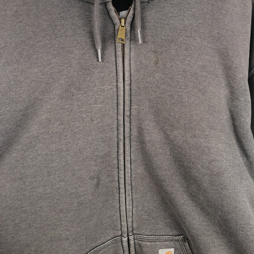 Carhartt Sweat Full Zip Hoodie Men's XL cotton gray type Vintage Second Hand