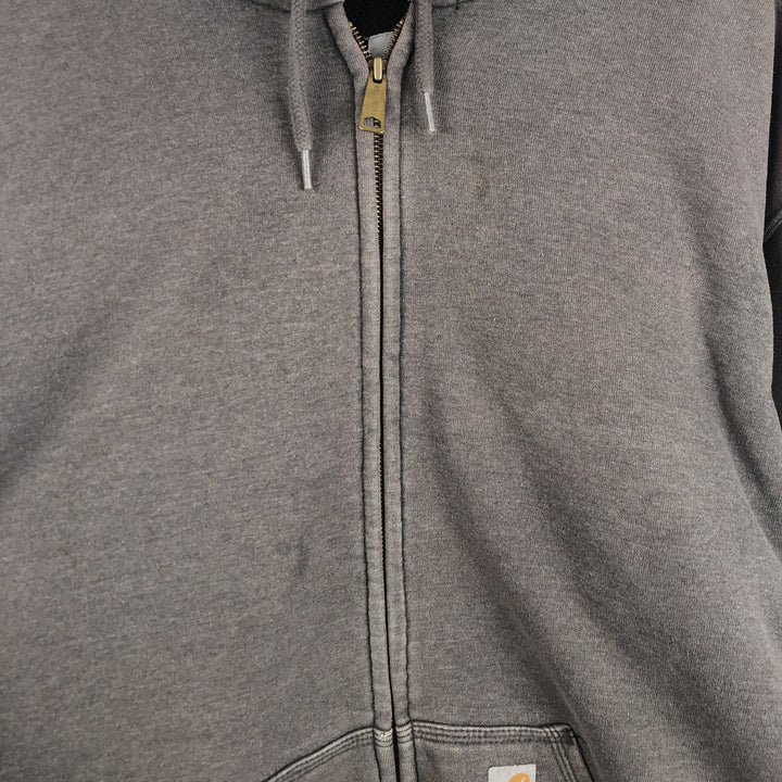 Carhartt Sweat Full Zip Hoodie Men's XL cotton gray type Vintage Second Hand