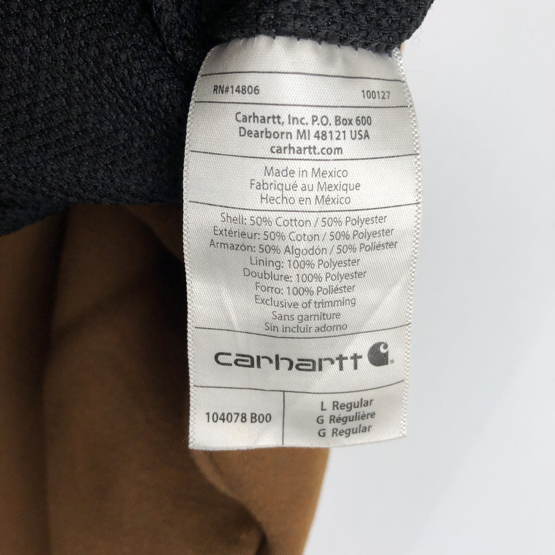 Carhartt Sweat Full Zip Hoodie Men's L size cotton brown type Vintage Second Hand