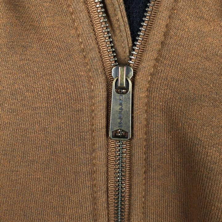 Carhartt Sweat Full Zip Hoodie Men's L size cotton brown type Vintage Second Hand