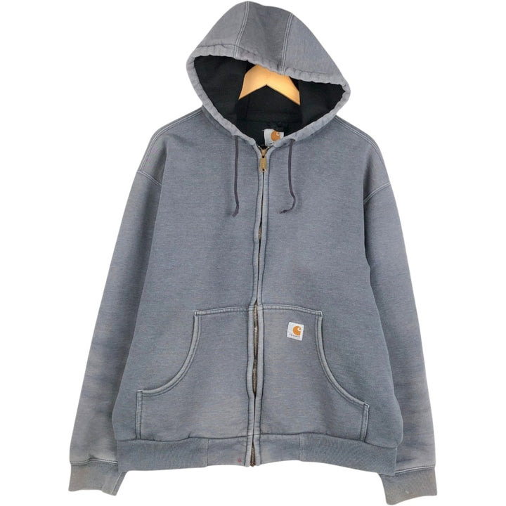Carhartt Sweat Full Zip Hoodie Men's XL unclear gray type Vintage Second Hand