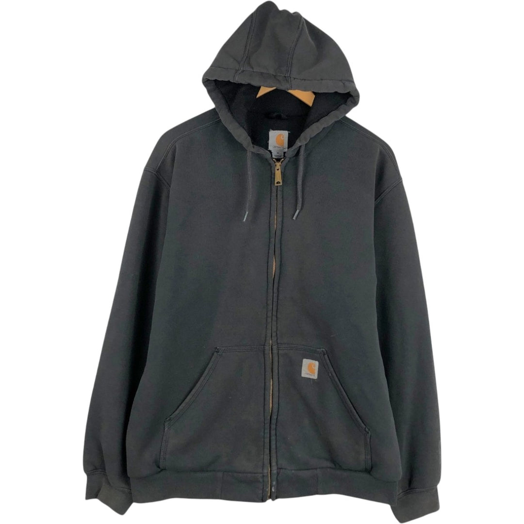 Carhartt Sweat Full Zip Hoodie, Men's M cotton black type Vintage Second Hand
