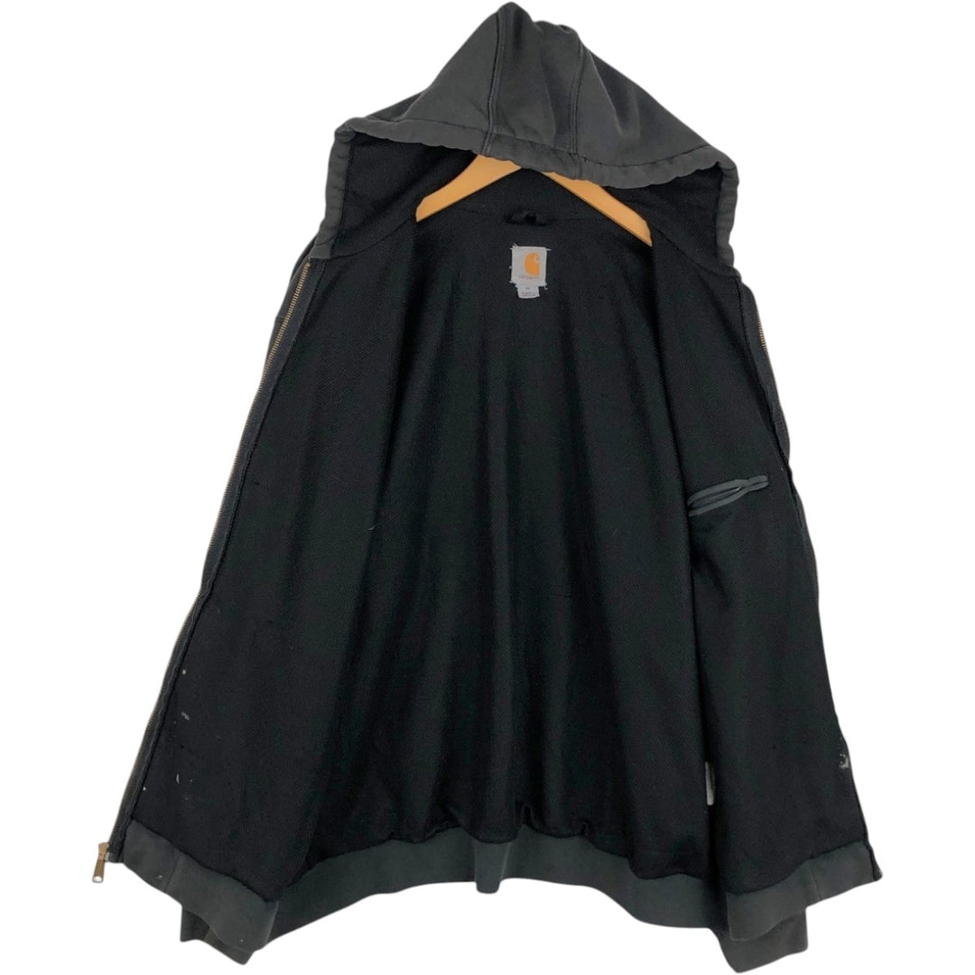 Carhartt Sweat Full Zip Hoodie, Men's M cotton black type Vintage Second Hand
