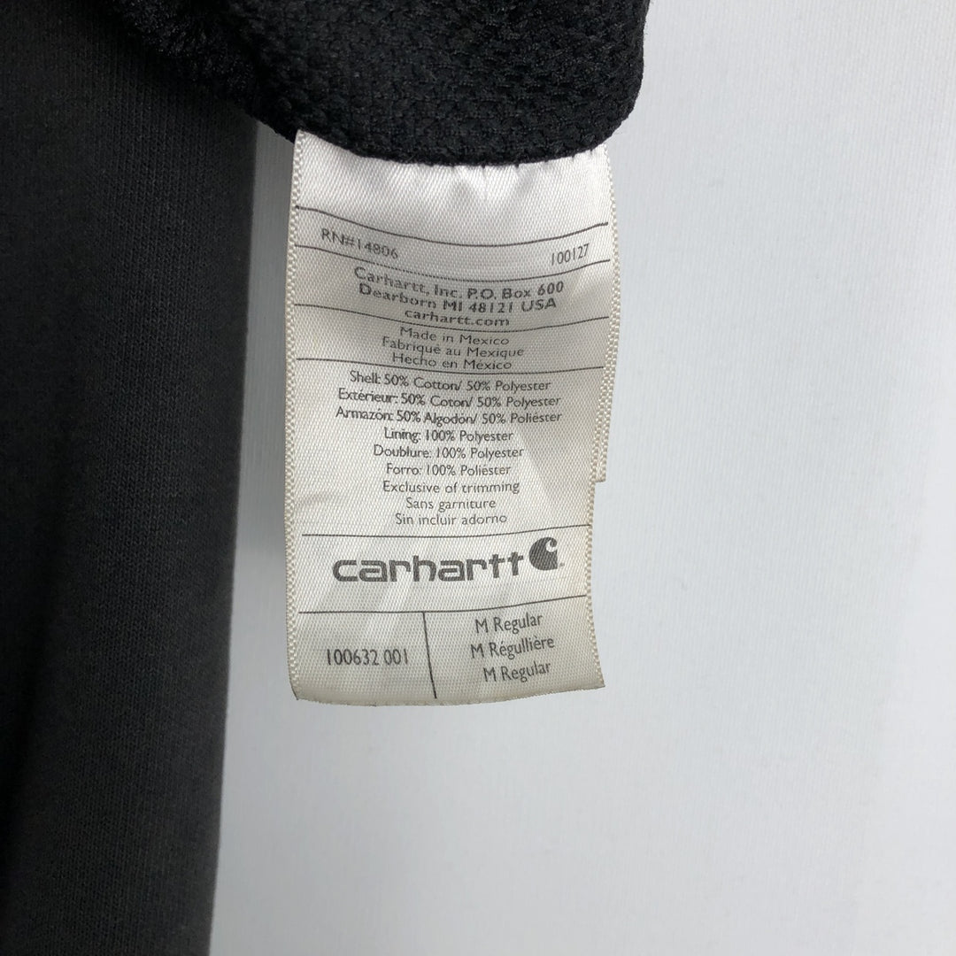 Carhartt Sweat Full Zip Hoodie, Men's M cotton black type Vintage Second Hand