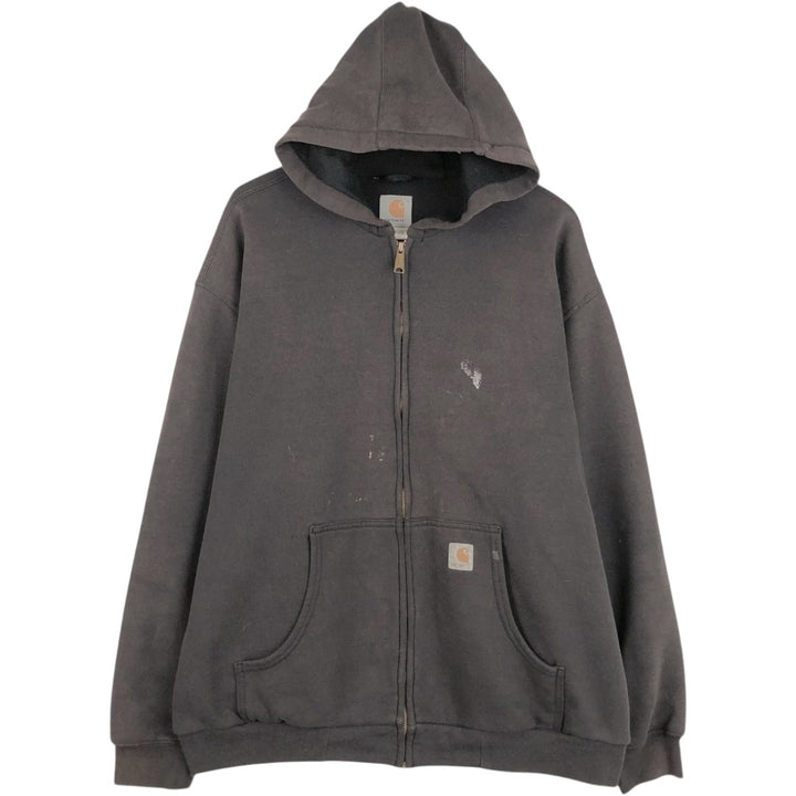Carhartt Sweat Full Zip Hoodie Men's XL cotton black type Vintage Second Hand