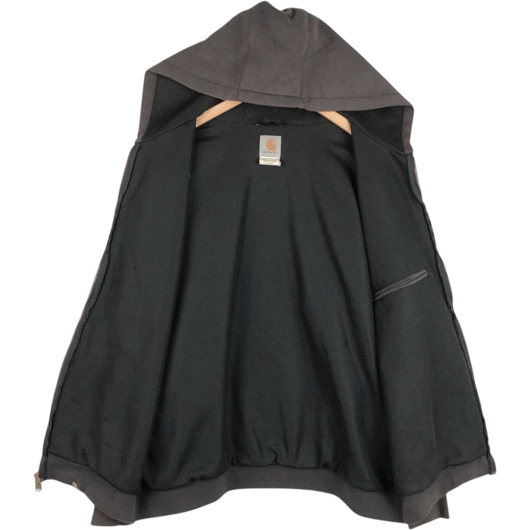 Carhartt Sweat Full Zip Hoodie Men's XL cotton black type Vintage Second Hand