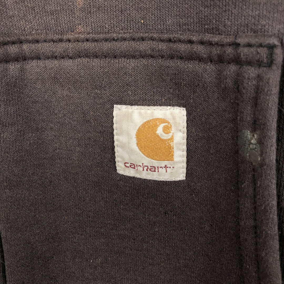 Carhartt Sweat Full Zip Hoodie Men's XL cotton black type Vintage Second Hand