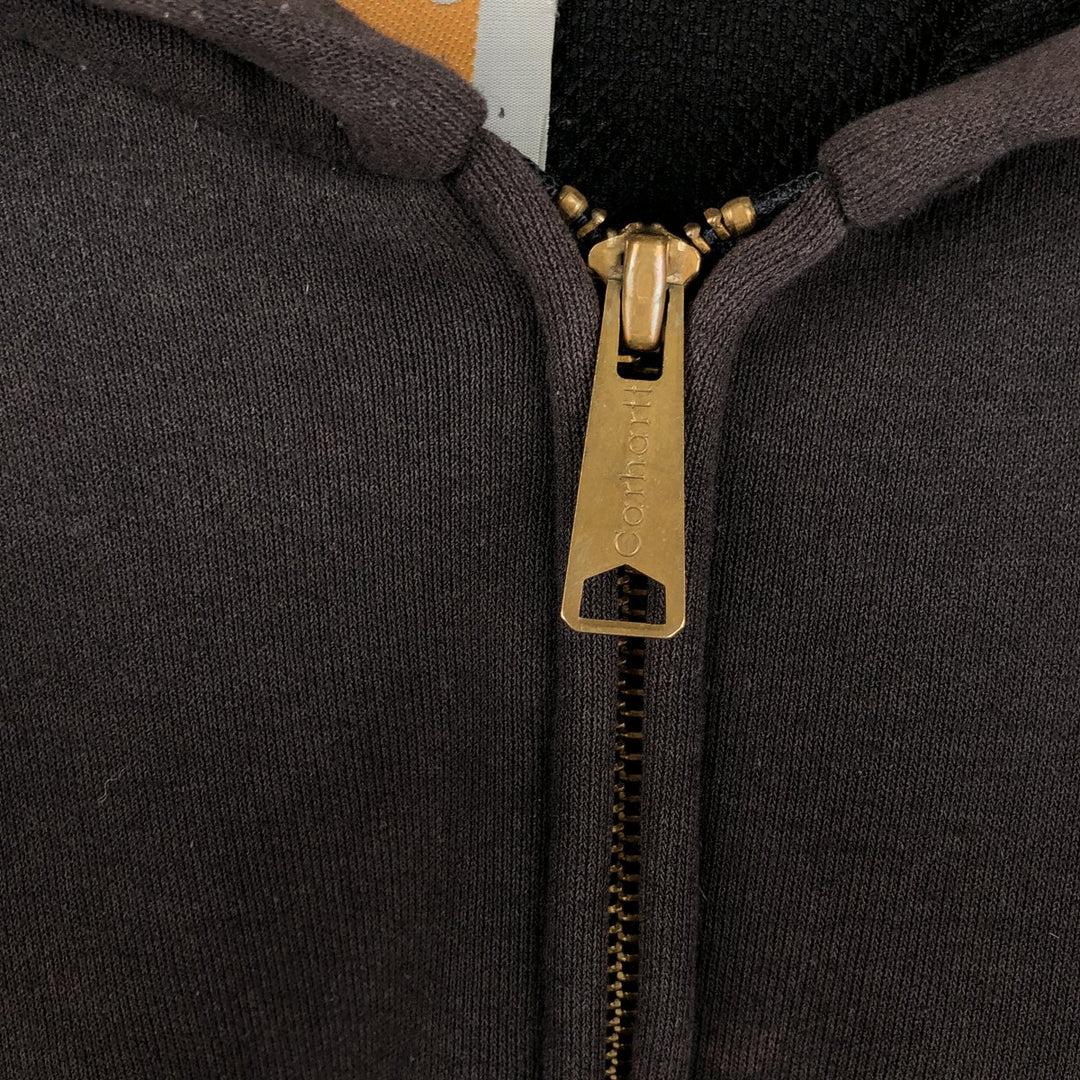 Carhartt Sweat Full Zip Hoodie Men's XL cotton black type Vintage Second Hand