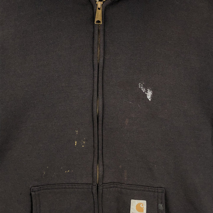 Carhartt Sweat Full Zip Hoodie Men's XL cotton black type Vintage Second Hand