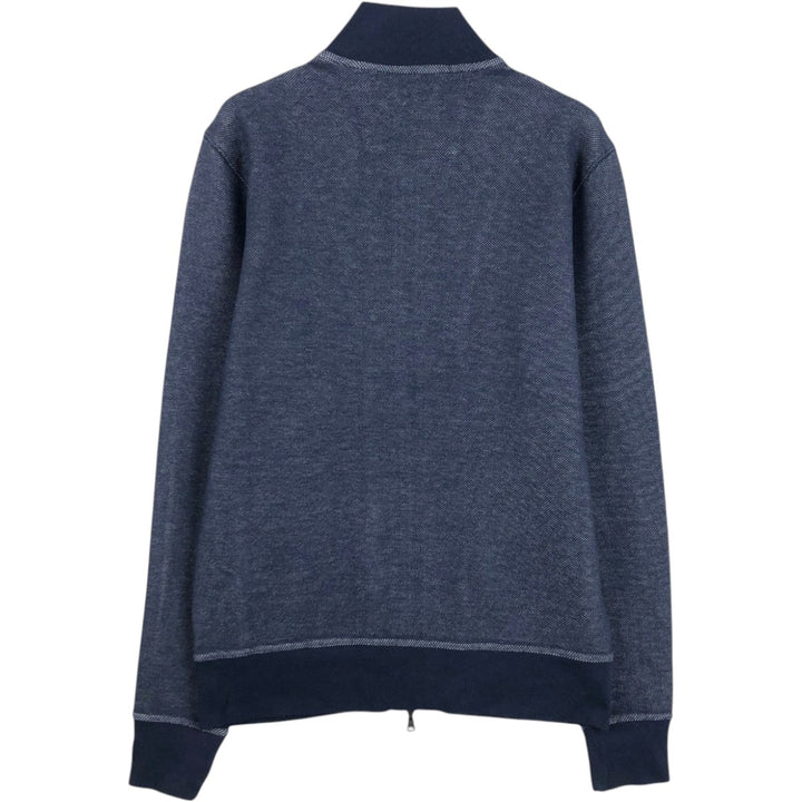 2000'S Banana Republic Full-Zip Sweatshirt (Men's Size M) cotton navy blue type Vintage Second Hand