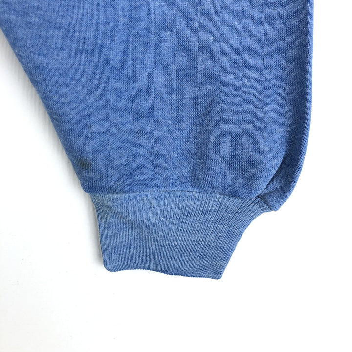 70s-80'S Sportswear Collared Full-Zip Sweatshirt, Men's Size L (Equivalent), Vintage cotton blue type Vintage Second Hand