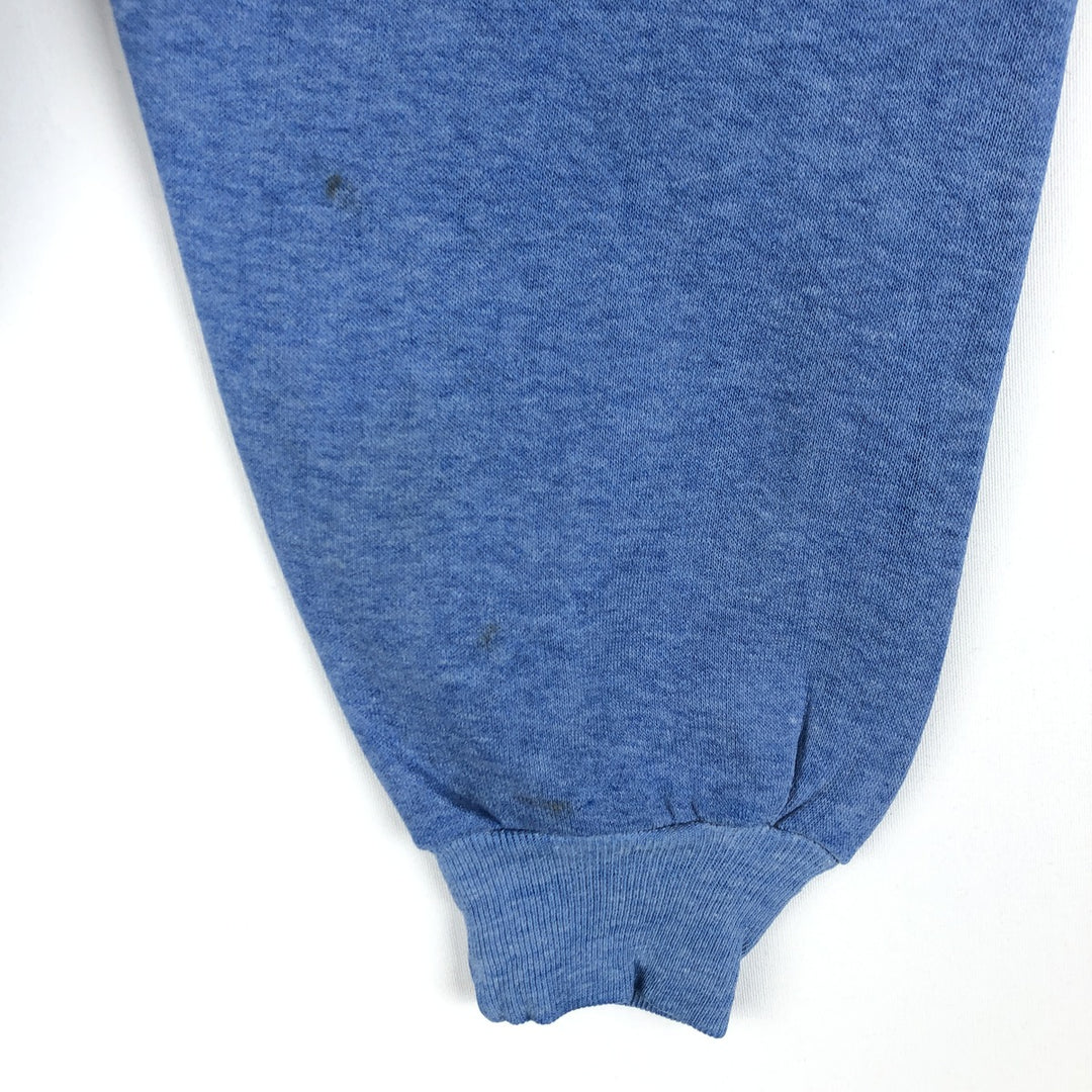 70s-80'S Sportswear Collared Full-Zip Sweatshirt, Men's Size L (Equivalent), Vintage cotton blue type Vintage Second Hand