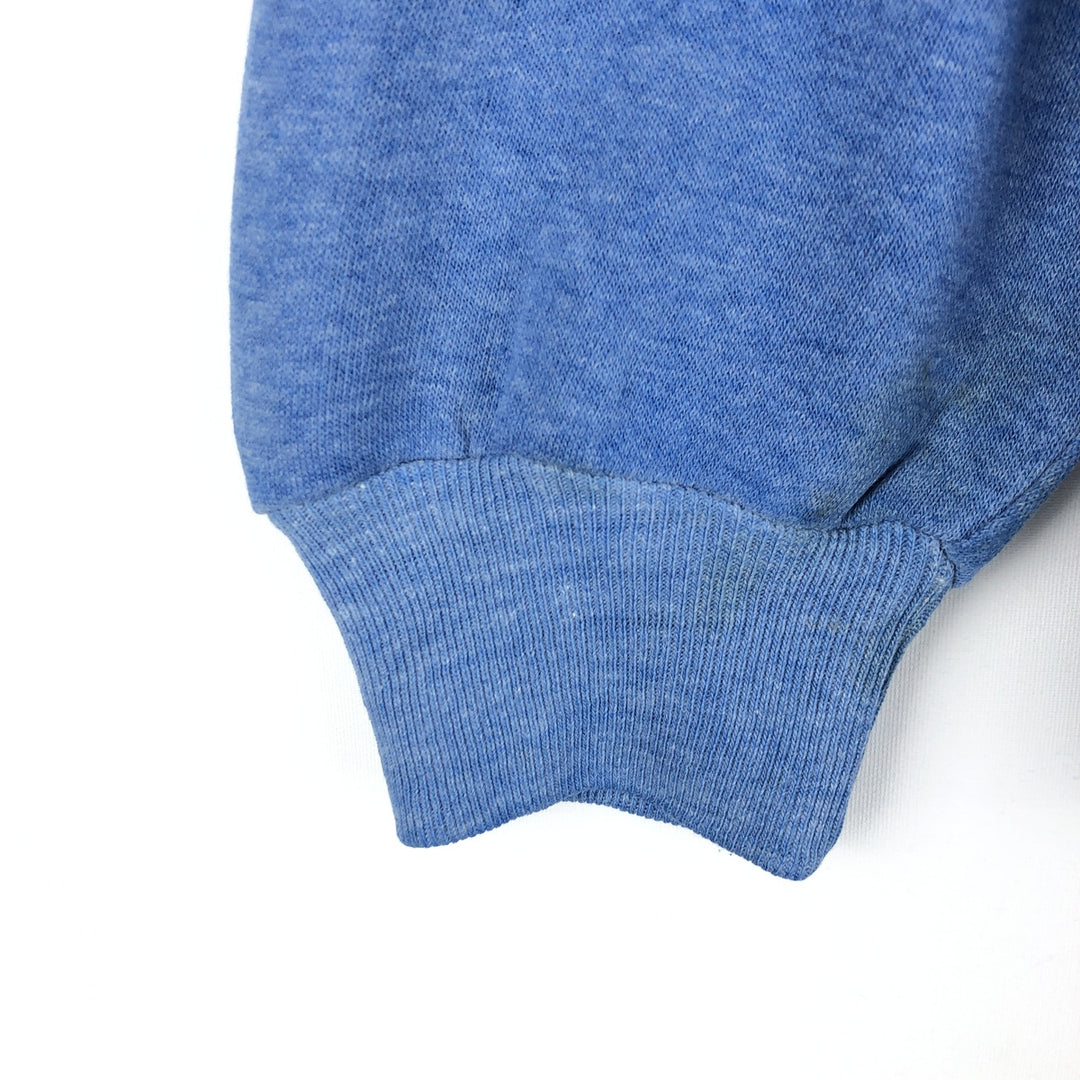 70s-80'S Sportswear Collared Full-Zip Sweatshirt, Men's Size L (Equivalent), Vintage cotton blue type Vintage Second Hand