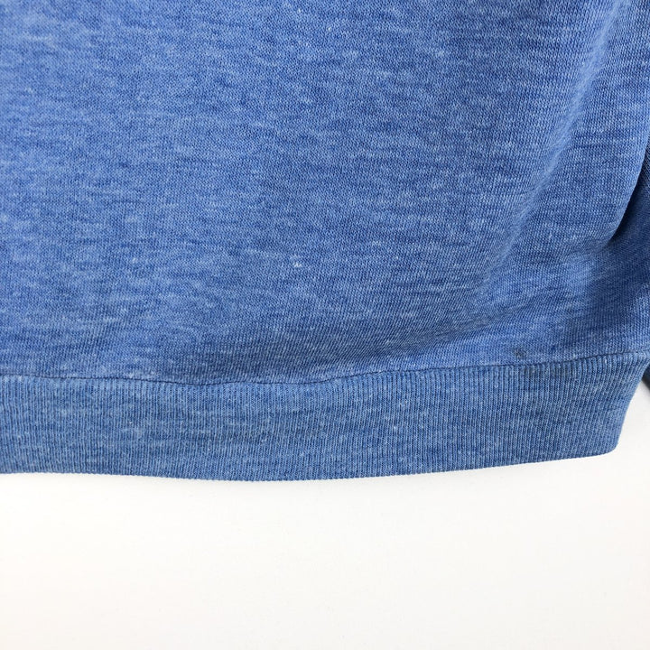 70s-80'S Sportswear Collared Full-Zip Sweatshirt, Men's Size L (Equivalent), Vintage cotton blue type Vintage Second Hand