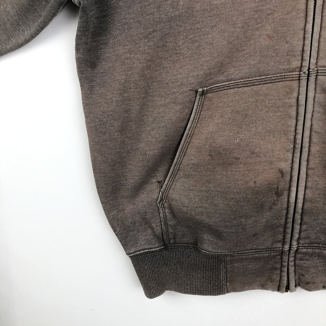 Carhartt ORIGINAL FIT Sweat Full Zip Hoodie, Men's L size cotton Charcoal Vintage Second Hand