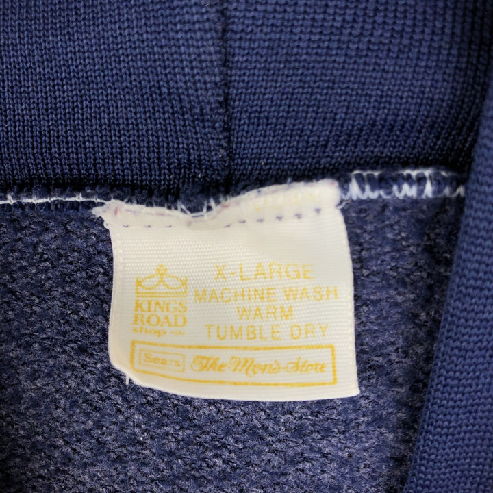 1970'S Sears Kings Road Full-Zip Sweatshirt Hoodie, Men's Size XL (Vintage) unclear navy blue type Vintage Second Hand