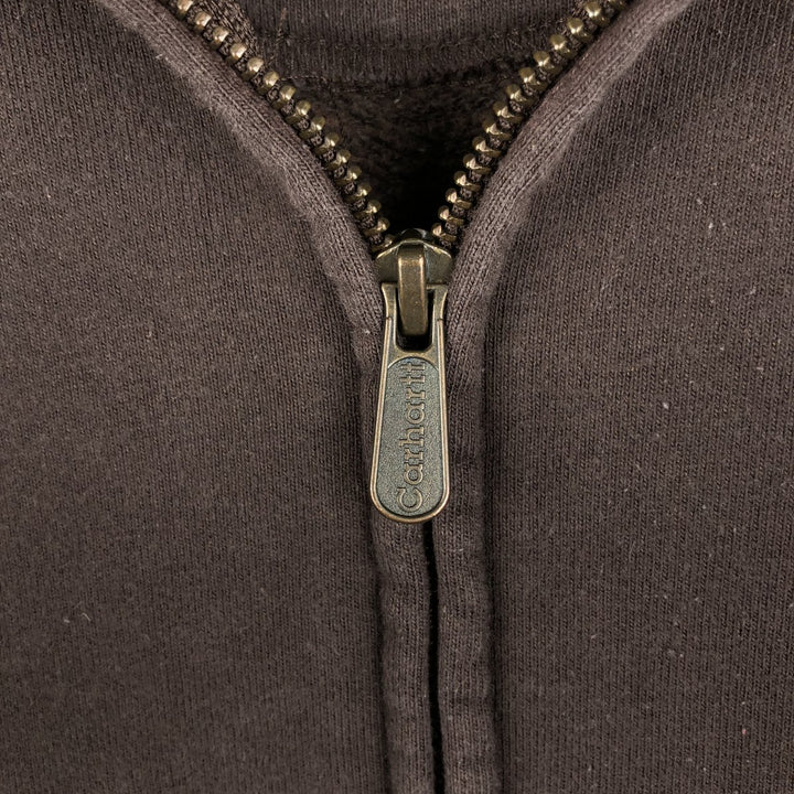 Carhartt TALL Sweat Full-Zip Hoodie (Men's Size L) cotton brown type Vintage Second Hand