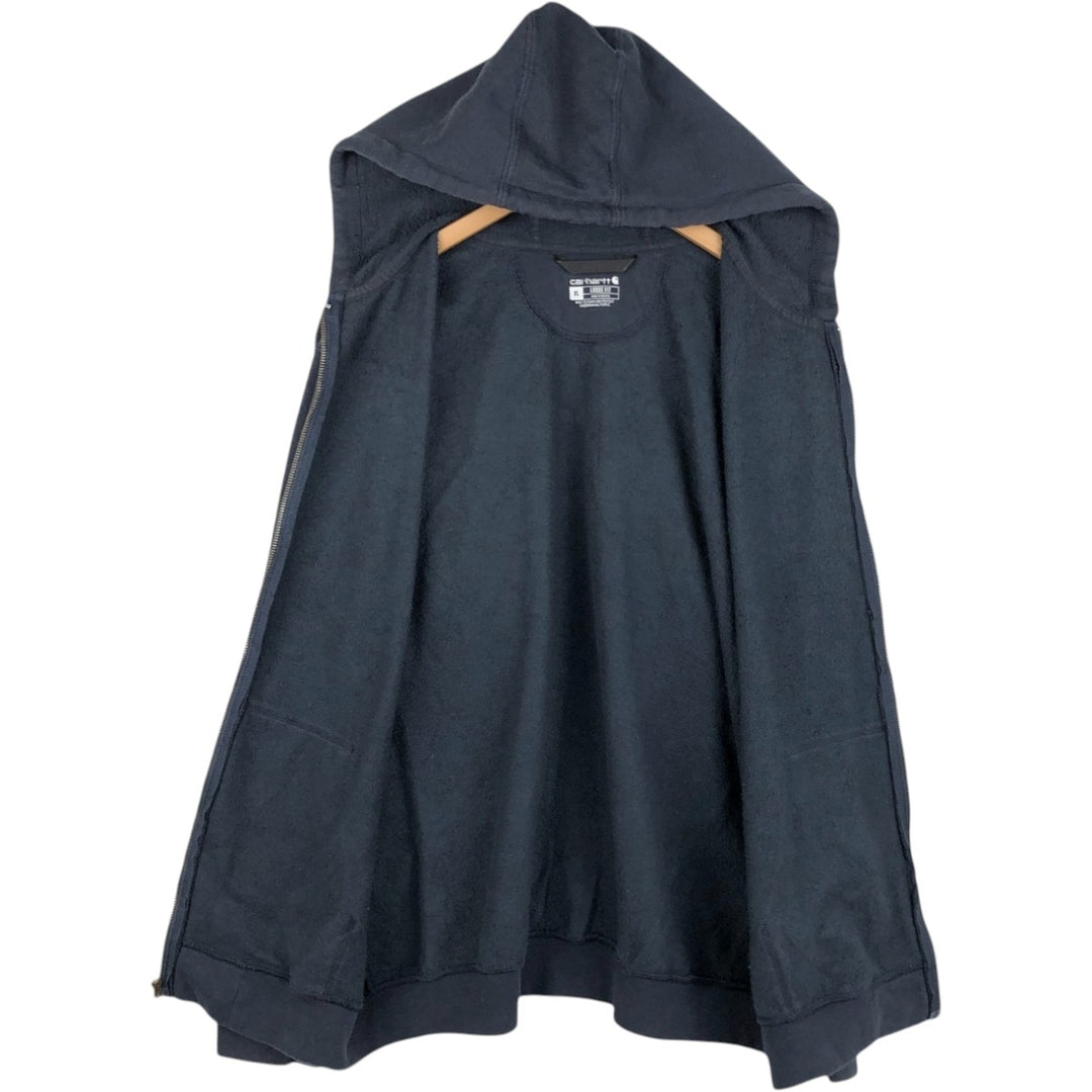 Carhartt Loose Fit Sweat Full Zip Hoodie, Men's XL cotton navy blue type Vintage Second Hand
