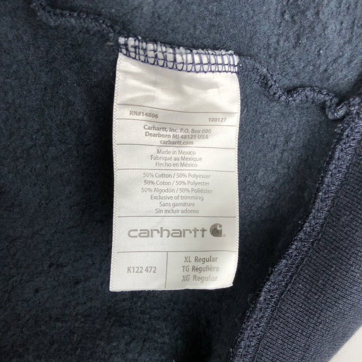 Carhartt Loose Fit Sweat Full Zip Hoodie, Men's XL cotton navy blue type Vintage Second Hand