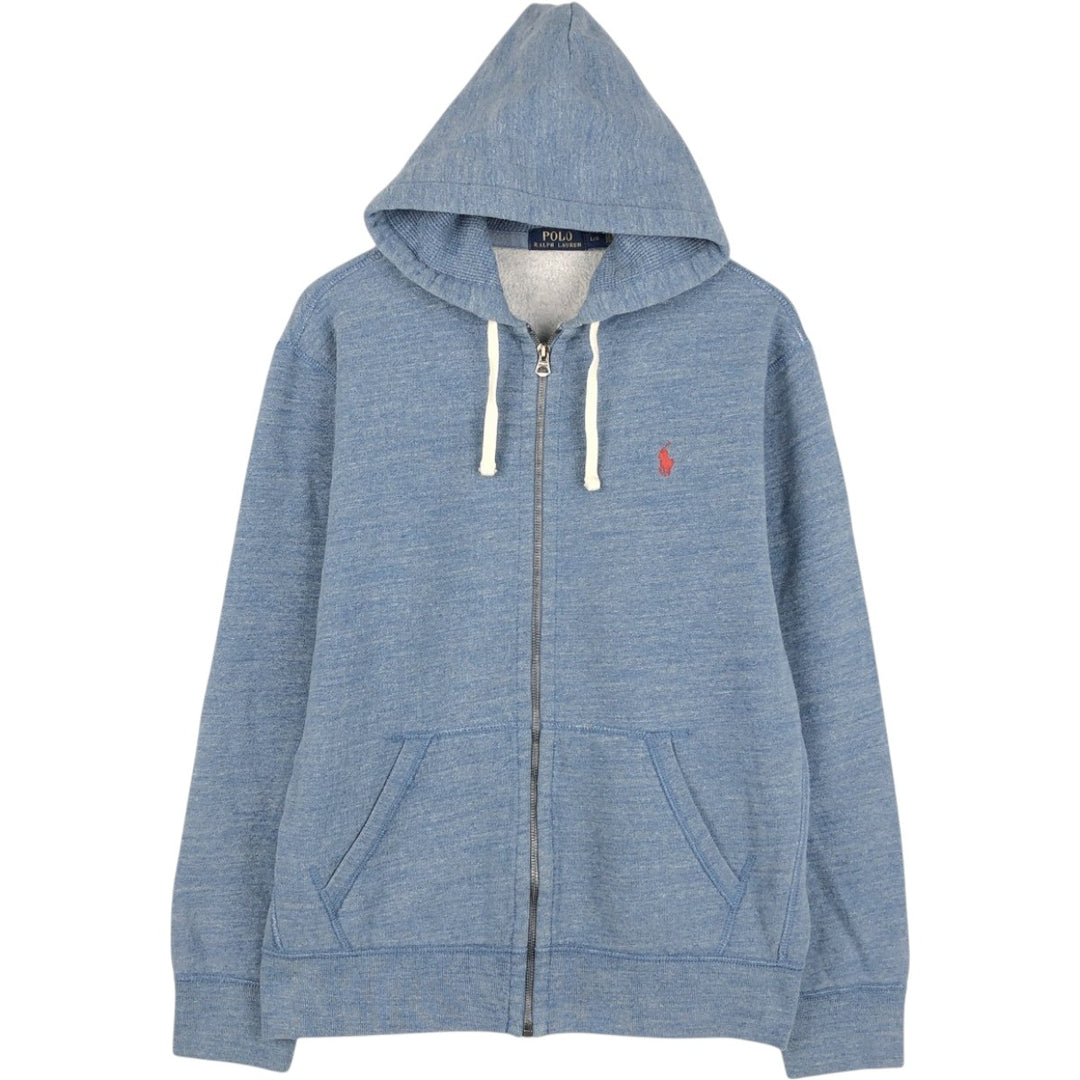 Ralph Lauren POLO RALPH LAUREN Sweat Full Zip Hoodie Men's L size cotton blue type Vintage Second Hand