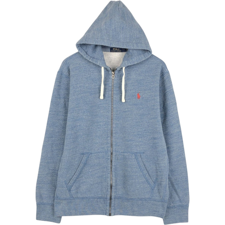 Ralph Lauren POLO RALPH LAUREN Sweat Full Zip Hoodie Men's L size cotton blue type Vintage Second Hand