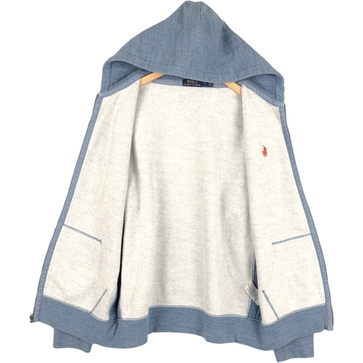 Ralph Lauren POLO RALPH LAUREN Sweat Full Zip Hoodie Men's L size cotton blue type Vintage Second Hand