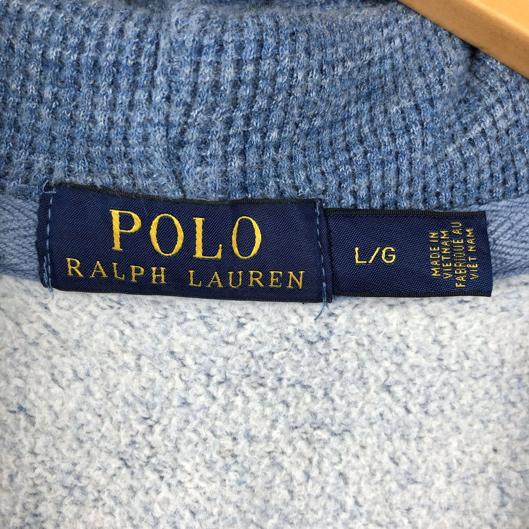 Ralph Lauren POLO RALPH LAUREN Sweat Full Zip Hoodie Men's L size cotton blue type Vintage Second Hand