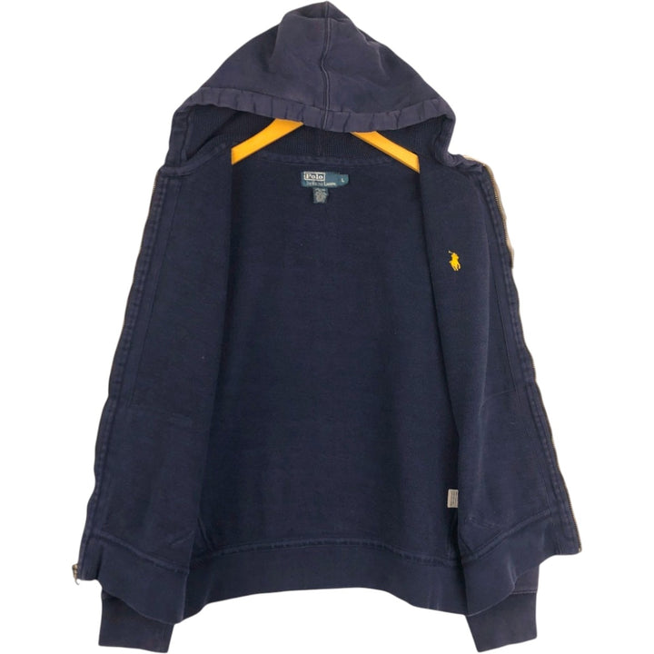 Ralph Lauren POLO by Ralph Lauren Sweat Full Zip Hoodie Men's L size cotton navy blue type Vintage Second Hand