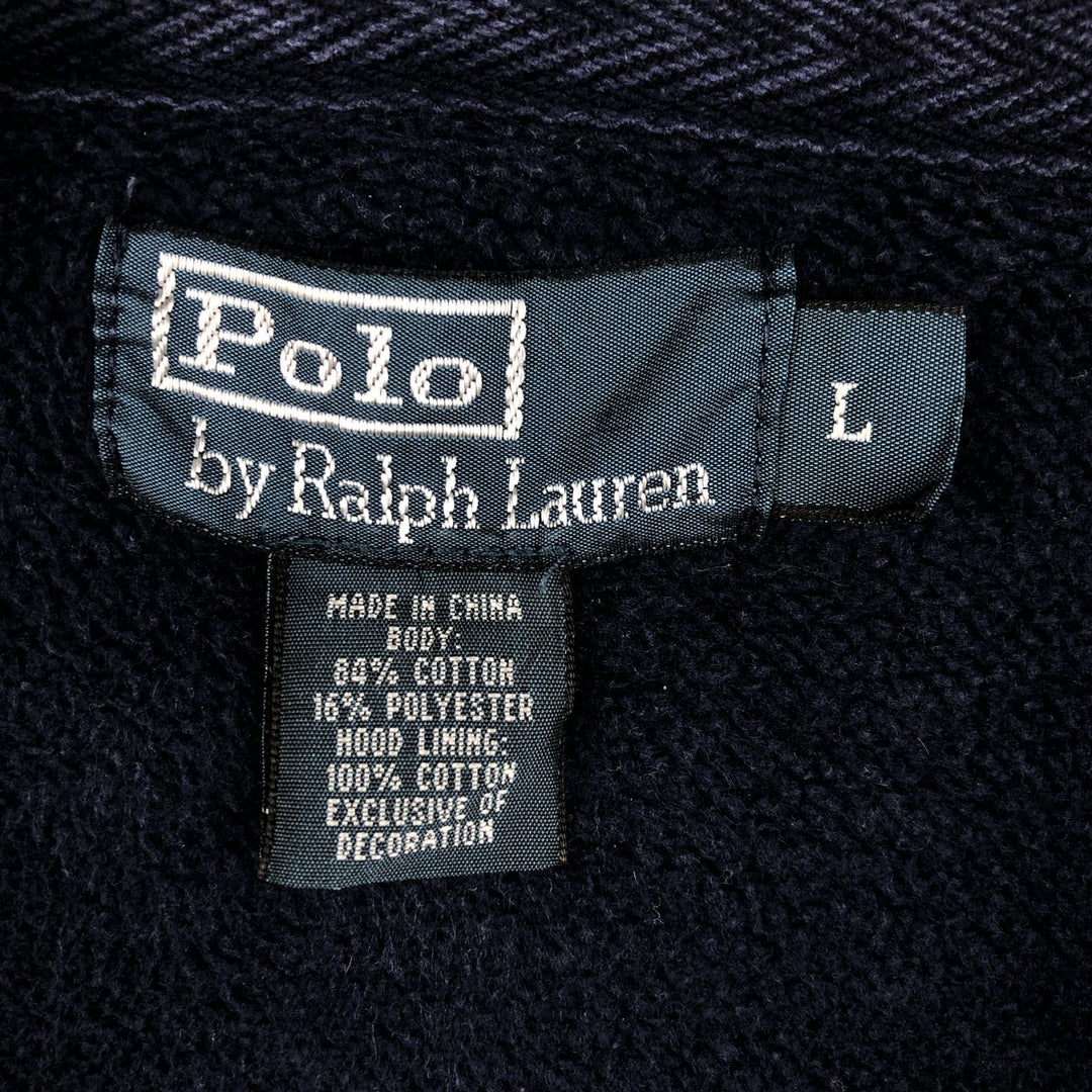 Ralph Lauren POLO by Ralph Lauren Sweat Full Zip Hoodie Men's L size cotton navy blue type Vintage Second Hand