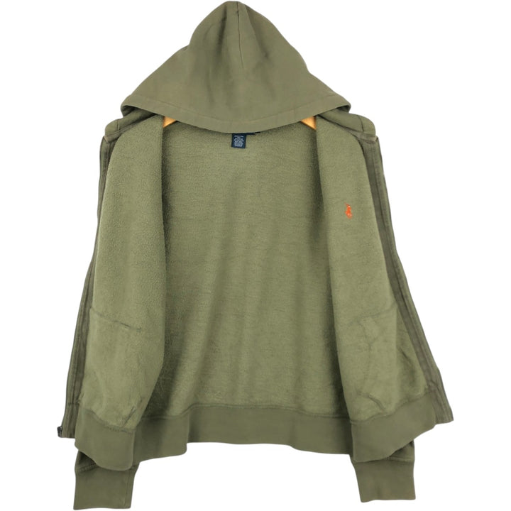 Ralph Lauren POLO by Ralph Lauren Sweatshirt Full-Zip Hoodie, Men's Size M (Equivalent), Long Sleeves cotton Khaki type Vintage Second Hand