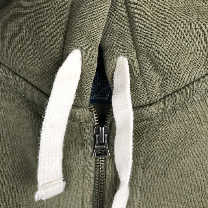 Ralph Lauren POLO by Ralph Lauren Sweatshirt Full-Zip Hoodie, Men's Size M (Equivalent), Long Sleeves cotton Khaki type Vintage Second Hand