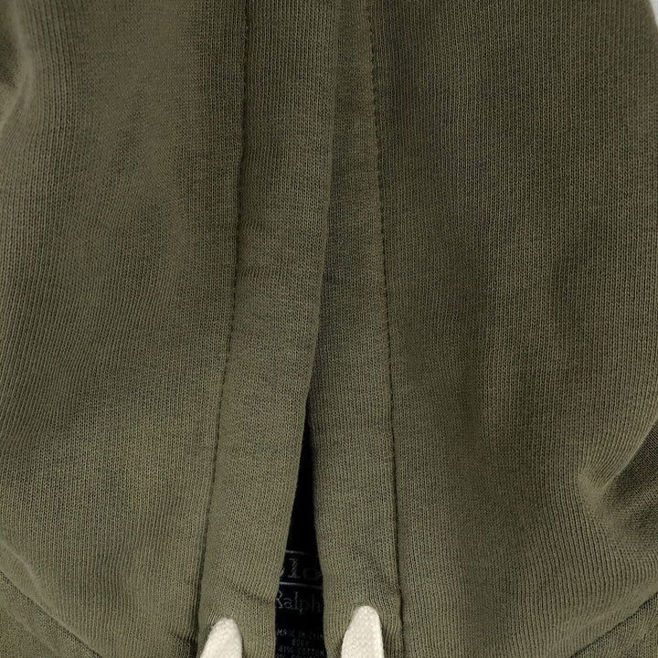 Ralph Lauren POLO by Ralph Lauren Sweatshirt Full-Zip Hoodie, Men's Size M (Equivalent), Long Sleeves cotton Khaki type Vintage Second Hand