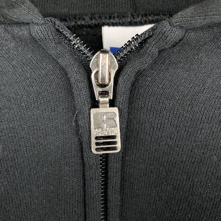90s-00'S Russell Athletic Full-Zip Sweatshirt Hoodie, Men's XXL equivalent, Vintage cotton black type Vintage Second Hand