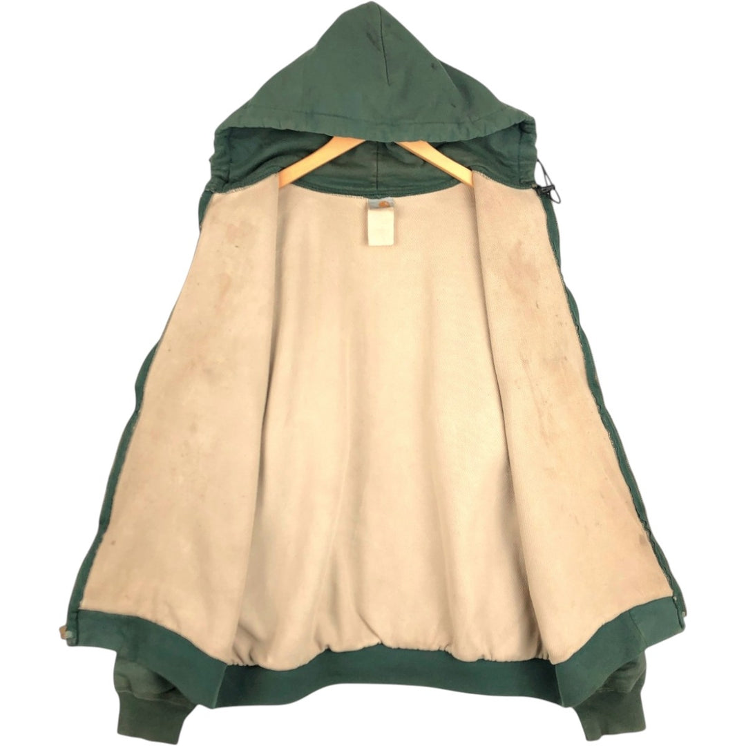 Carhartt Sweat Full Zip Hoodie Men's XXL unclear green type Vintage Second Hand