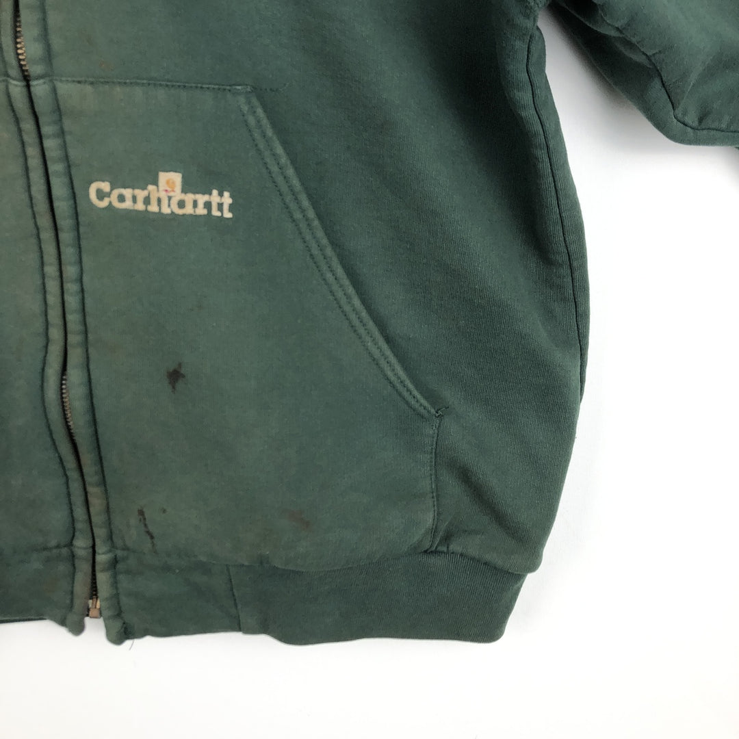Carhartt Sweat Full Zip Hoodie Men's XXL unclear green type Vintage Second Hand