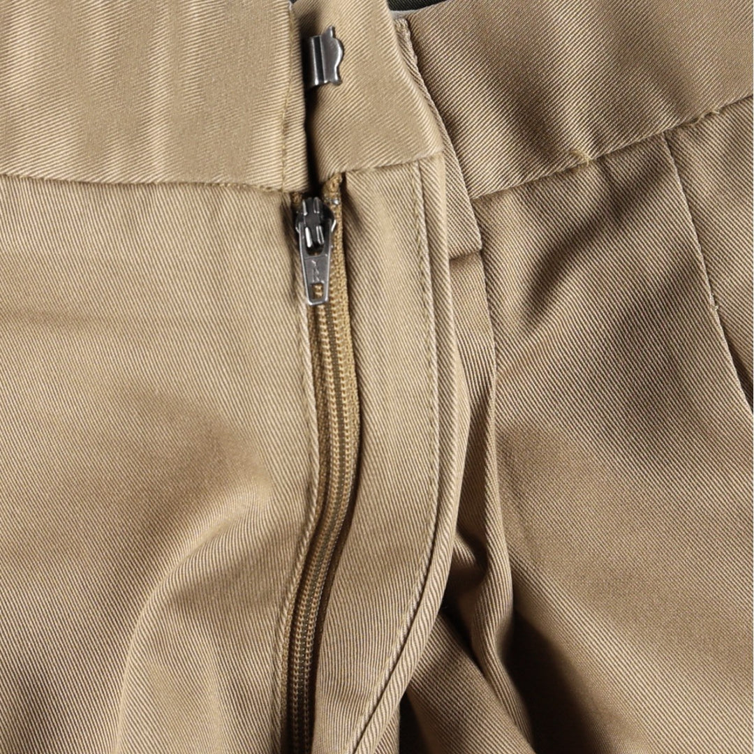 LLBean Two-Pleat Chino Pants, Men's Size W32 (approx.) cotton Beige type Vintage Second Hand