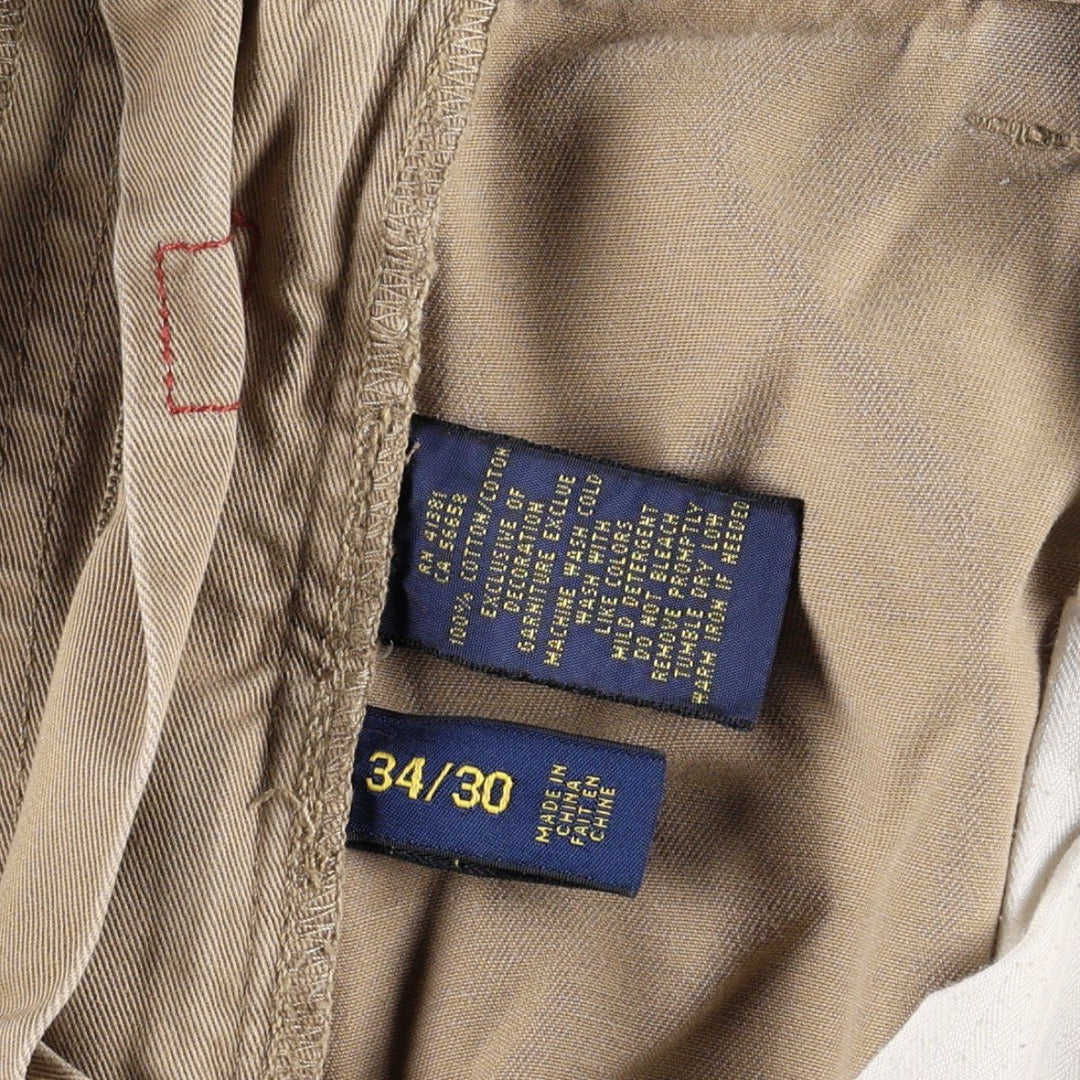Ralph Lauren POLO RALPH LAUREN 650 STRAIGHT Chino Pants, Men's W35 (approx.) cotton Beige type Vintage Second Hand