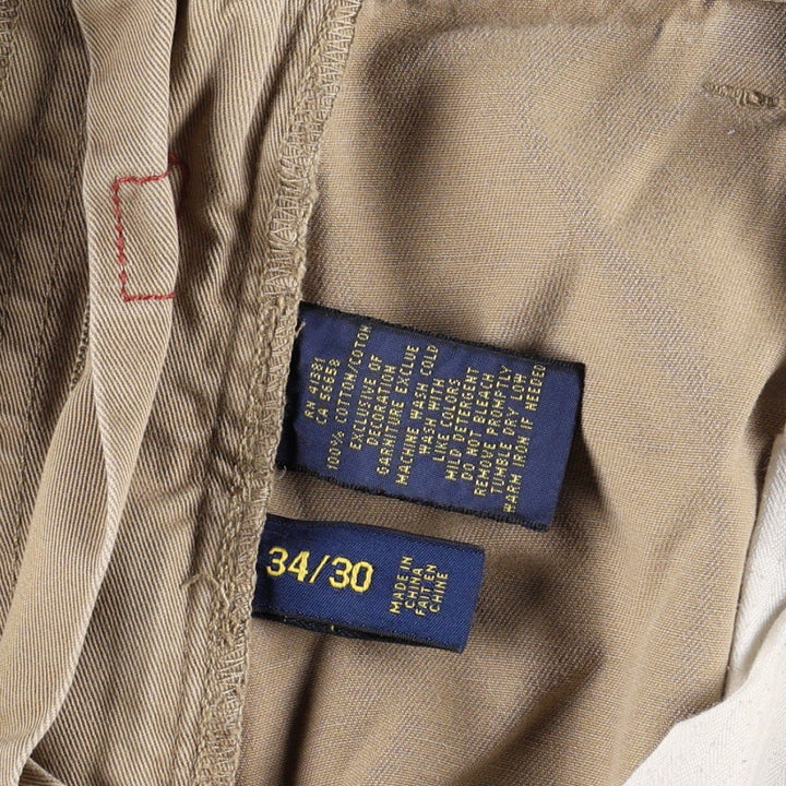 Ralph Lauren POLO RALPH LAUREN 650 STRAIGHT Chino Pants, Men's W35 (approx.) cotton Beige type Vintage Second Hand