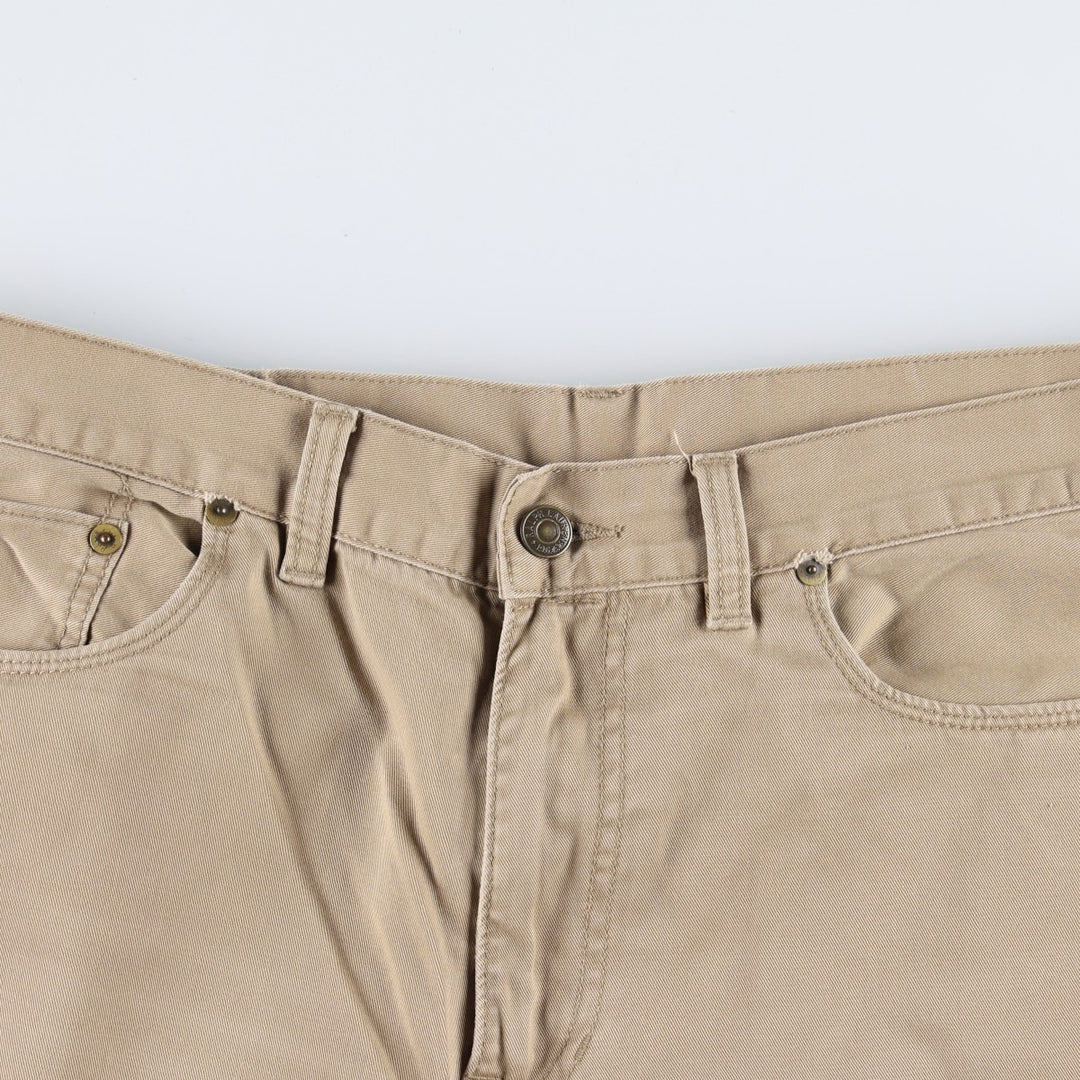 Ralph Lauren POLO RALPH LAUREN 650 STRAIGHT Chino Pants, Men's W35 (approx.) cotton Beige type Vintage Second Hand