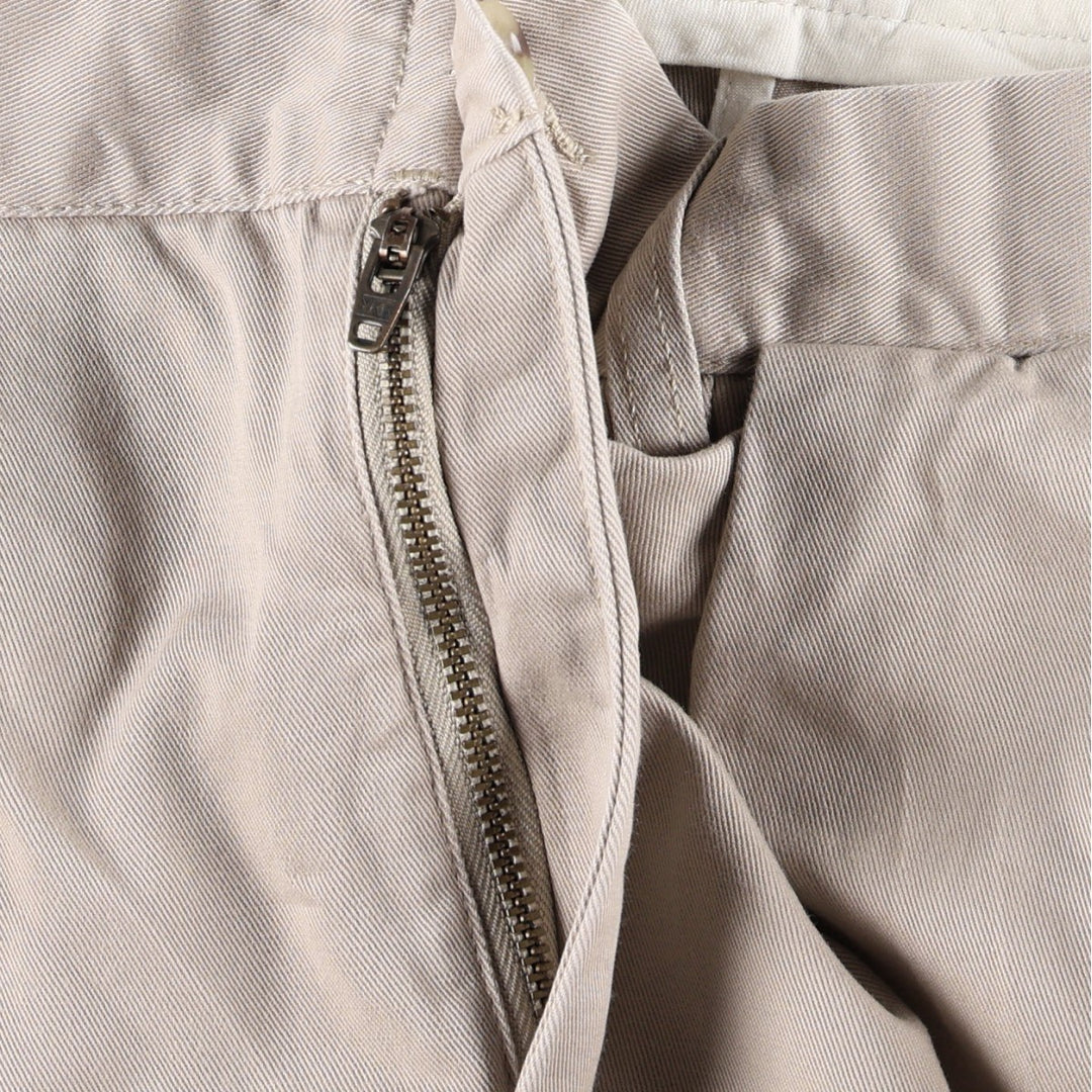 Ralph Lauren POLO by Ralph Lauren ANDREW PANT, two-pleat chino pants, men's, W32 equivalent cotton Beige type Vintage Second Hand