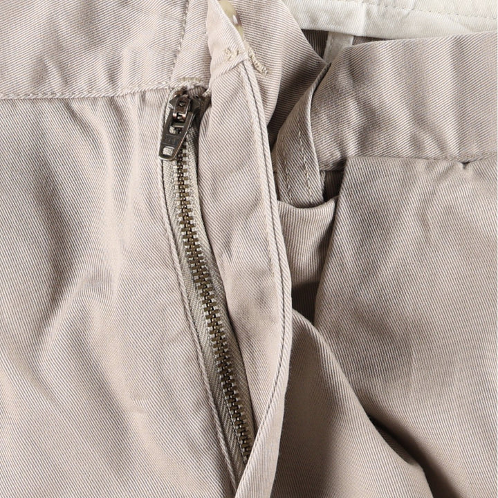 Ralph Lauren POLO by Ralph Lauren ANDREW PANT, two-pleat chino pants, men's, W32 equivalent cotton Beige type Vintage Second Hand