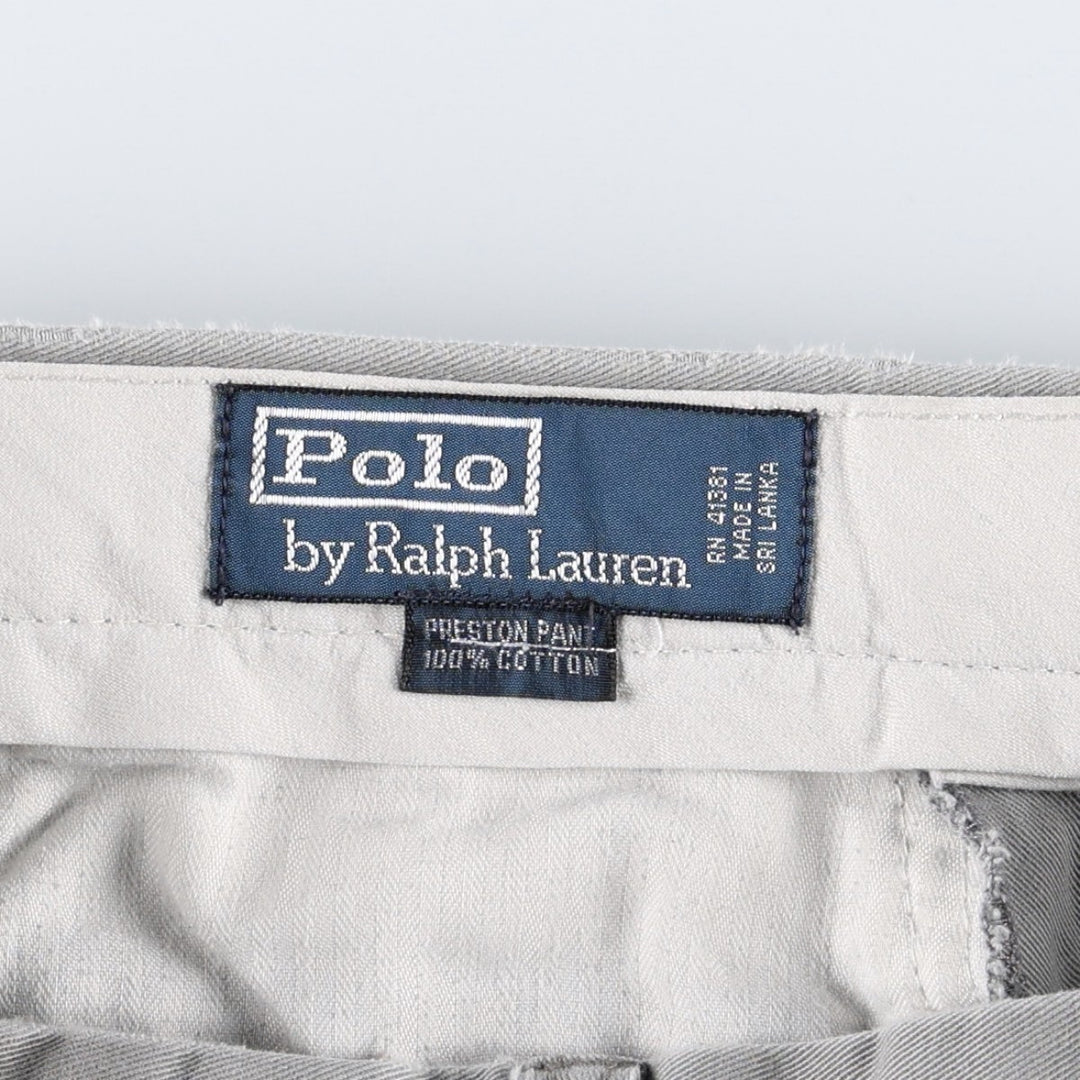 Ralph Lauren POLO by Ralph Lauren PRESTON PANT Chino Pants, Men's W30 equivalent. cotton gray type Vintage Second Hand
