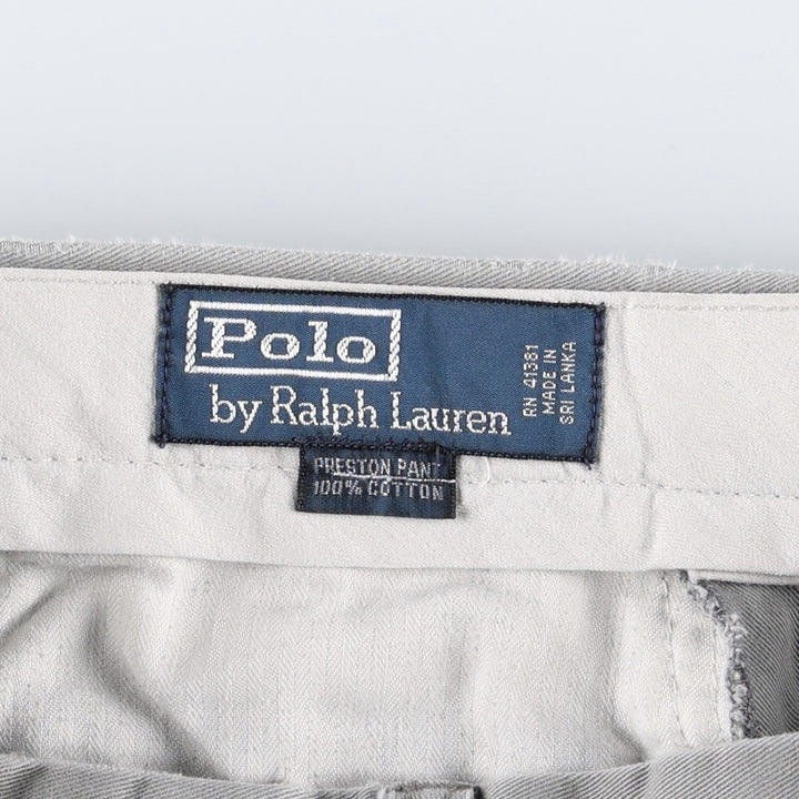 Ralph Lauren POLO by Ralph Lauren PRESTON PANT Chino Pants, Men's W30 equivalent. cotton gray type Vintage Second Hand