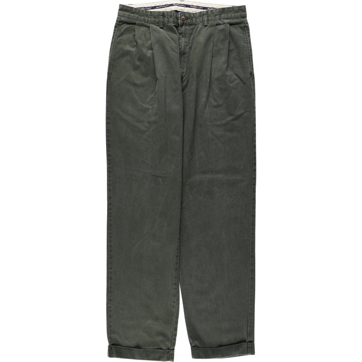 Ralph Lauren Polo Ralph Lauren Two-pleat Chino Pants for Men, W33 equivalent cotton Khaki type Vintage Second Hand