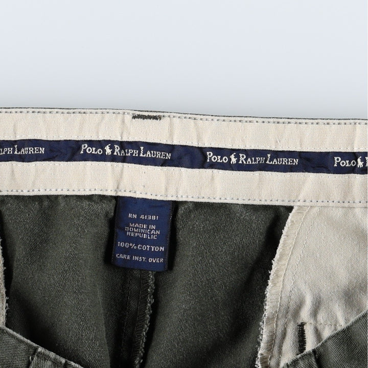 Ralph Lauren Polo Ralph Lauren Two-pleat Chino Pants for Men, W33 equivalent cotton Khaki type Vintage Second Hand