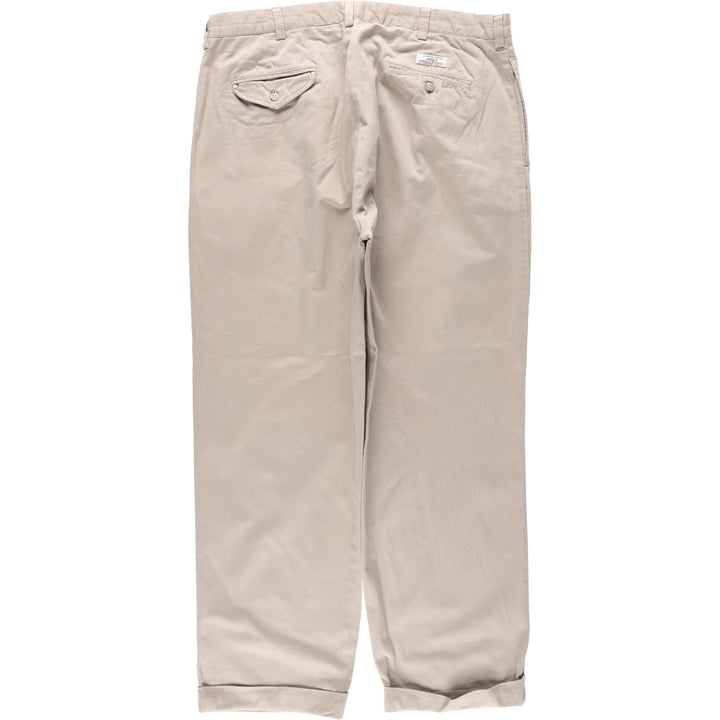 Ralph Lauren POLO by Ralph Lauren HAMMOND PANT, two-pleat chino pants, men's size W38 cotton Beige type Vintage Second Hand