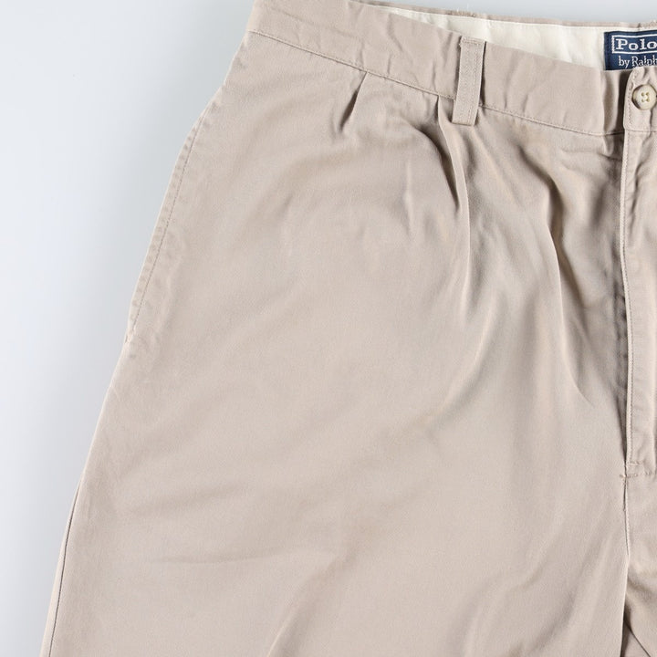 Ralph Lauren POLO by Ralph Lauren HAMMOND PANT, two-pleat chino pants, men's size W38 cotton Beige type Vintage Second Hand
