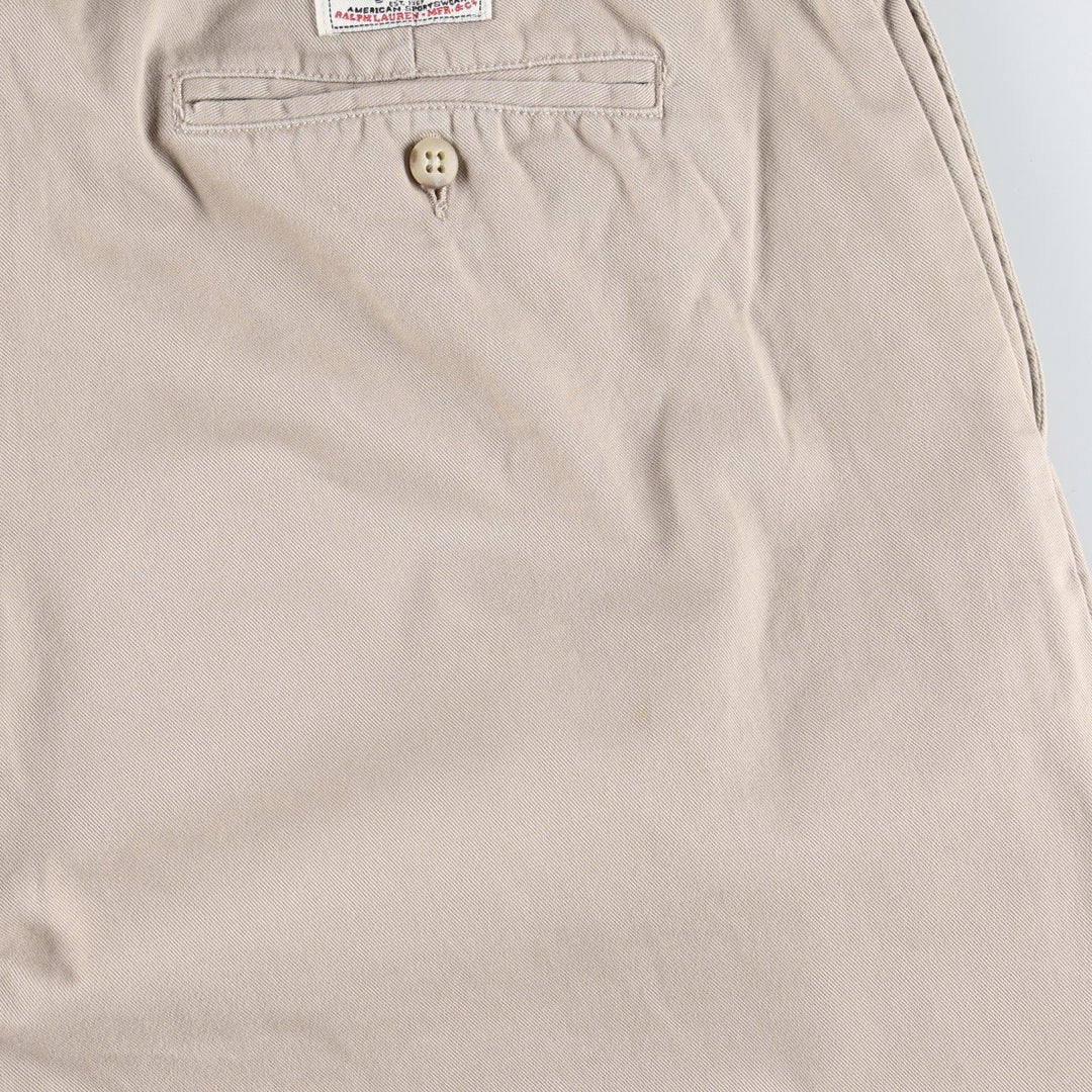 Ralph Lauren POLO by Ralph Lauren HAMMOND PANT, two-pleat chino pants, men's size W38 cotton Beige type Vintage Second Hand