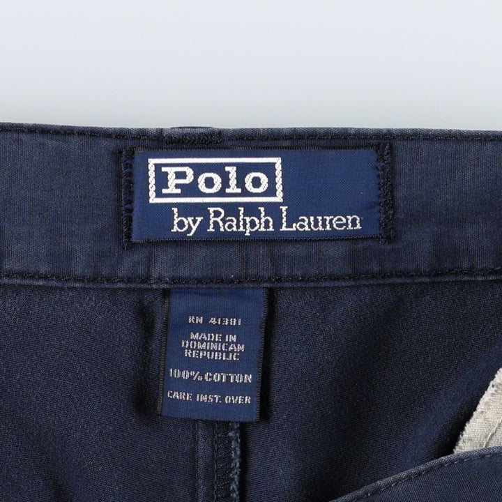 Ralph Lauren POLO by Ralph Lauren HAMMOND PANT, two-pleat chino pants, men's w35 equivalent cotton navy blue type Vintage Second Hand